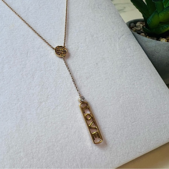 Luxurious Solid 14K Gold + Diamond Mary Margrill M2 LOVE NECKLACE - Picture 12 of 15
